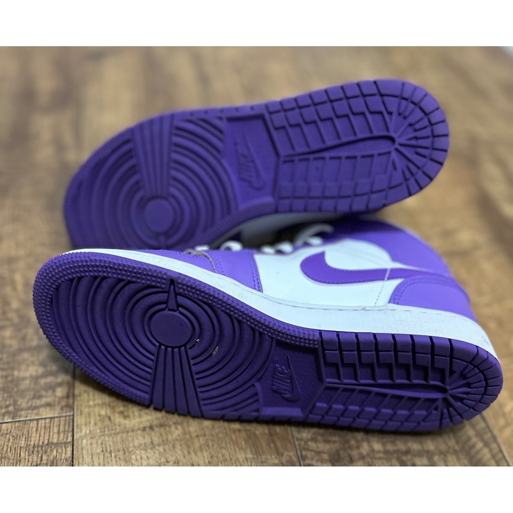 Nike Air Jordan 1 Mid Purple White GS DQ8423-511 Size 6Y - Picture 6 of 7